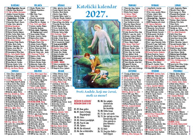 Jednolistni katolički kalendar Sveti Antun